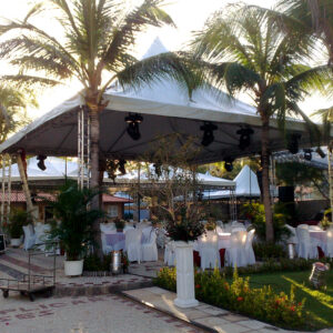 Tenda de alumínio estrutural modelo pirâmide ou árabe - 15mx15m